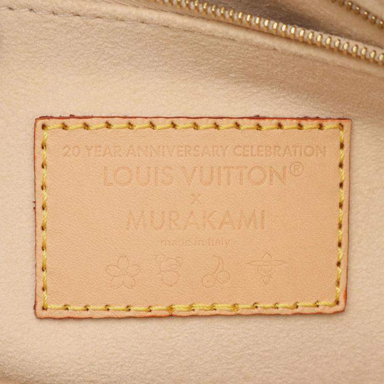 مملوكة مسبقًا Louis Vuitton Takashi Murakami OnTheGo Trunk MM White Monogram Canvas Tote Bag