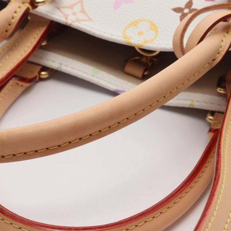 مملوكة مسبقًا Louis Vuitton Takashi Murakami OnTheGo Trunk MM White Monogram Canvas Tote Bag