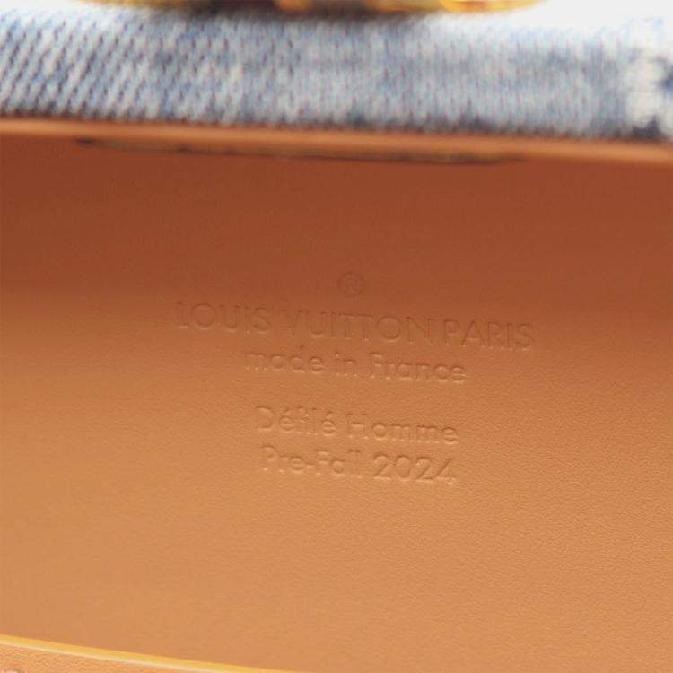 Pre Owned Louis Vuitton Handle Trunk Blue Damier Denim Canvas Shoulder Bag