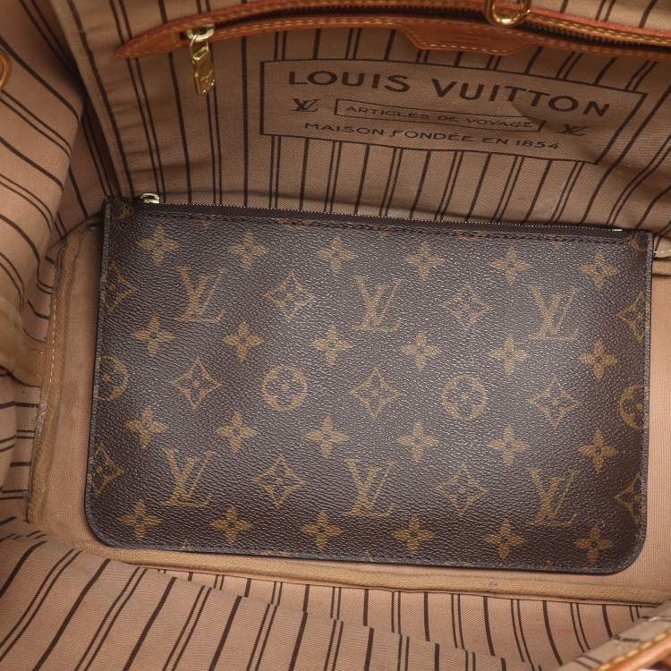 Pre Owned Louis Vuitton Monogram Canvas Neverfull MM NM Bag