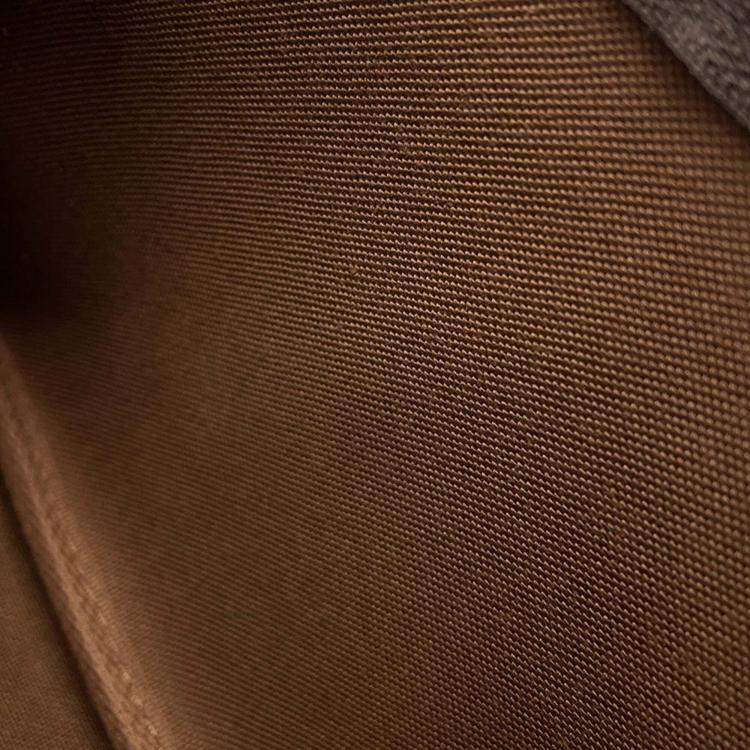 Pre Owned Louis Vuitton Pochette Accessoires Panda Takashi Murakami Brown Monogram Canvas Shoulder Bag