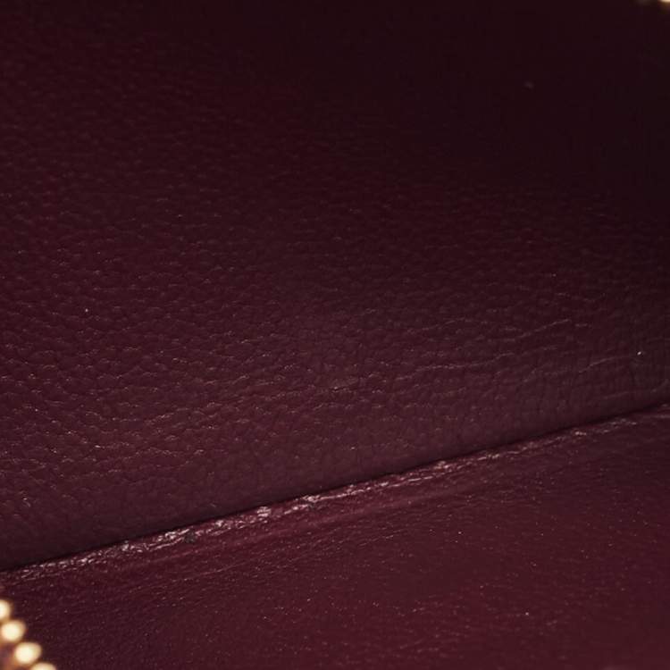 مملوكة مسبقًا Louis Vuitton Burgundy Crocodile Capucines Compact Wallet