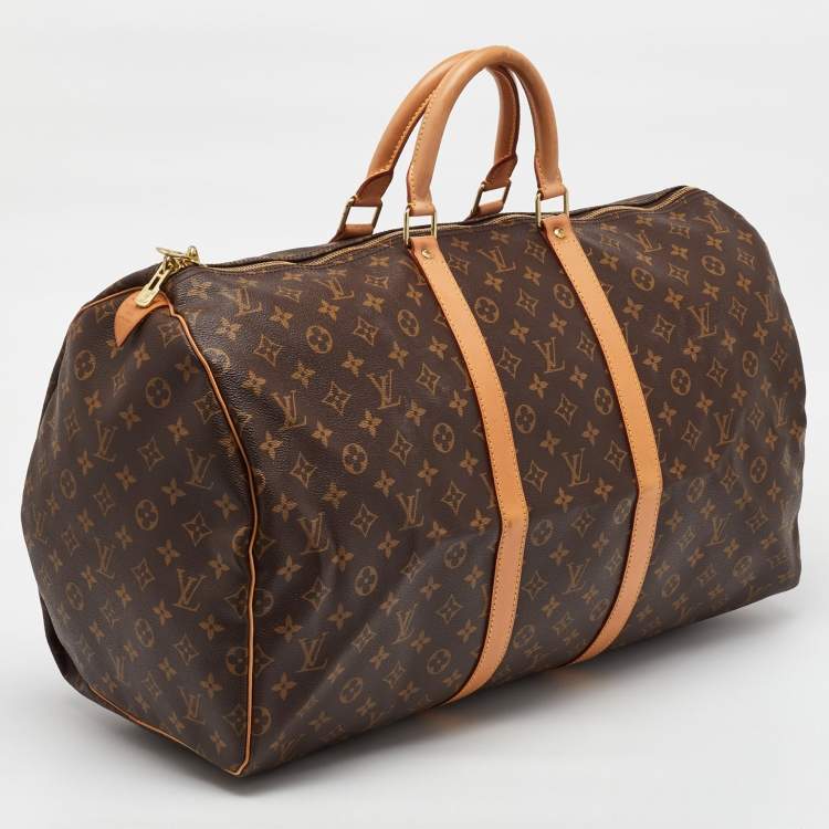 Pre Owned Louis Vuitton Monogram Canvas Keepall 55 Bag