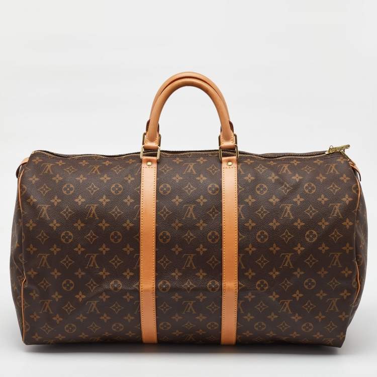 Pre Owned Louis Vuitton Monogram Canvas Keepall 55 Bag