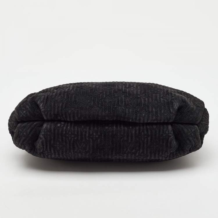 Pre Owned Louis Vuitton Black Suede and Patent Leather Limited Edition Motard Afterdark Bag