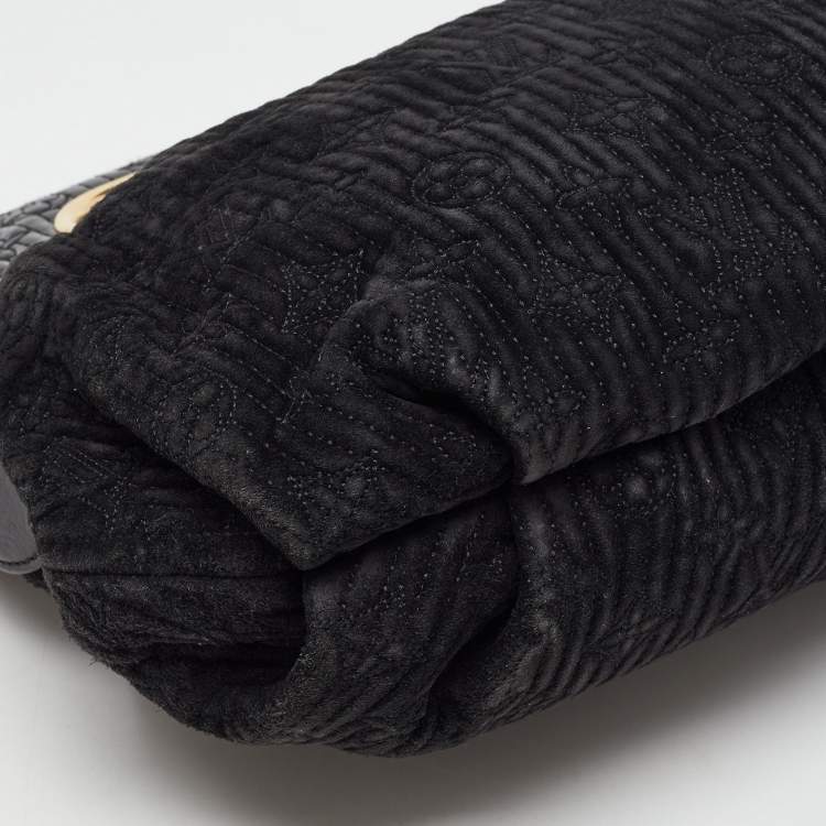 Pre Owned Louis Vuitton Black Suede and Patent Leather Limited Edition Motard Afterdark Bag