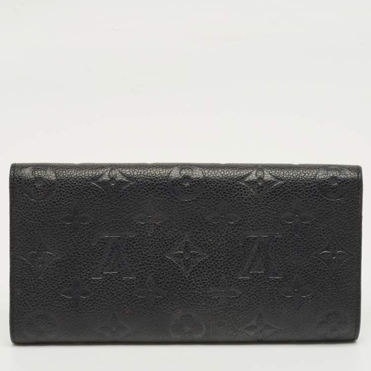 Pre Owned Louis Vuitton Black Empreinte Leather Josephine Wallet