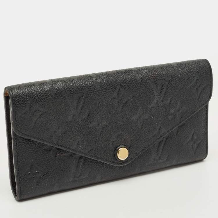 Pre Owned Louis Vuitton Black Empreinte Leather Josephine Wallet