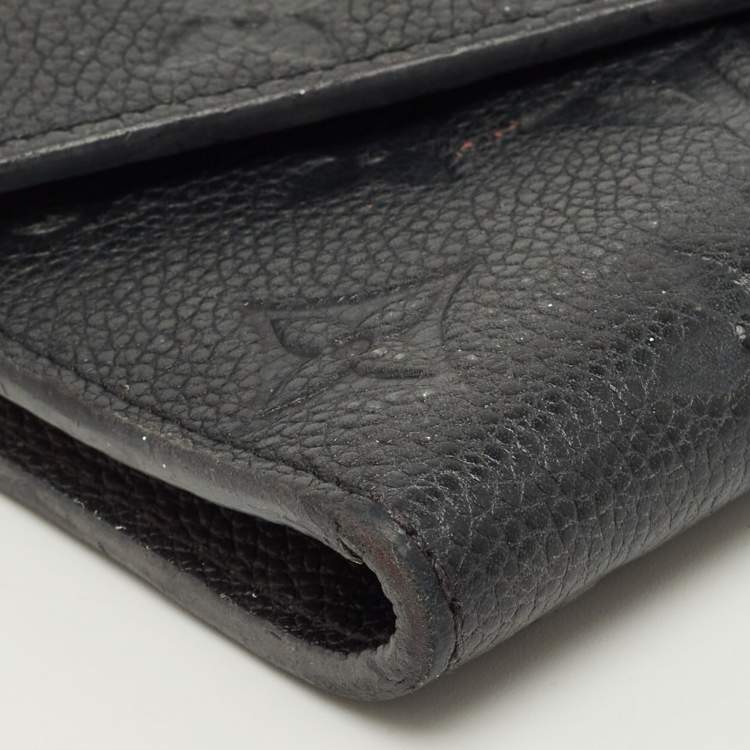 Pre Owned Louis Vuitton Black Empreinte Leather Josephine Wallet