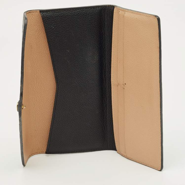 Pre Owned Louis Vuitton Black Empreinte Leather Josephine Wallet