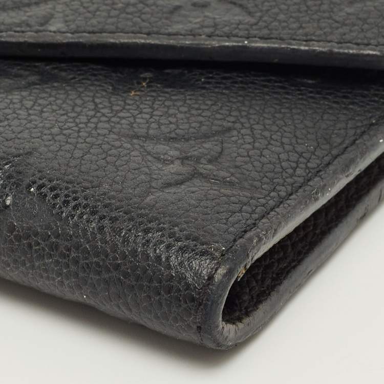 Pre Owned Louis Vuitton Black Empreinte Leather Josephine Wallet
