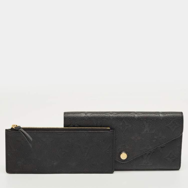Pre Owned Louis Vuitton Black Empreinte Leather Josephine Wallet