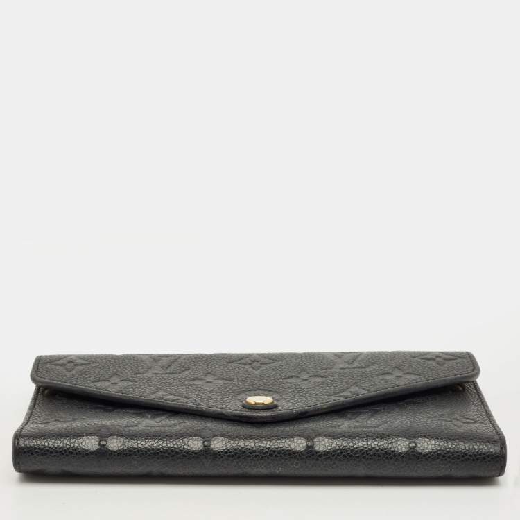 Pre Owned Louis Vuitton Black Empreinte Leather Josephine Wallet