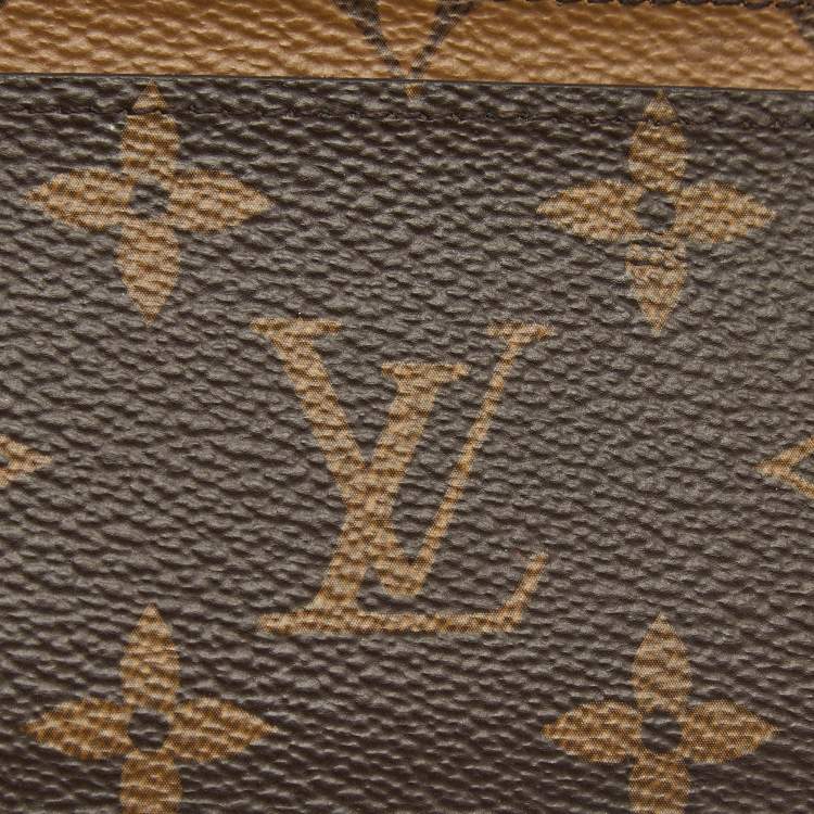 Pre Owned Louis Vuitton Monogram Reverse Canvas Card Holder