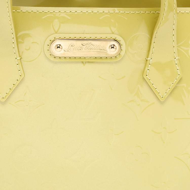 Pre Owned Louis Vuitton Vert Impression Monogram Vernis Wilshire PM Bag