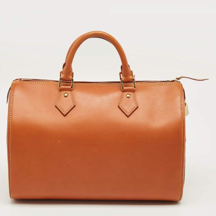 Pre Owned Louis Vuitton Caramel Nomade Leather Speedy 30 Bag