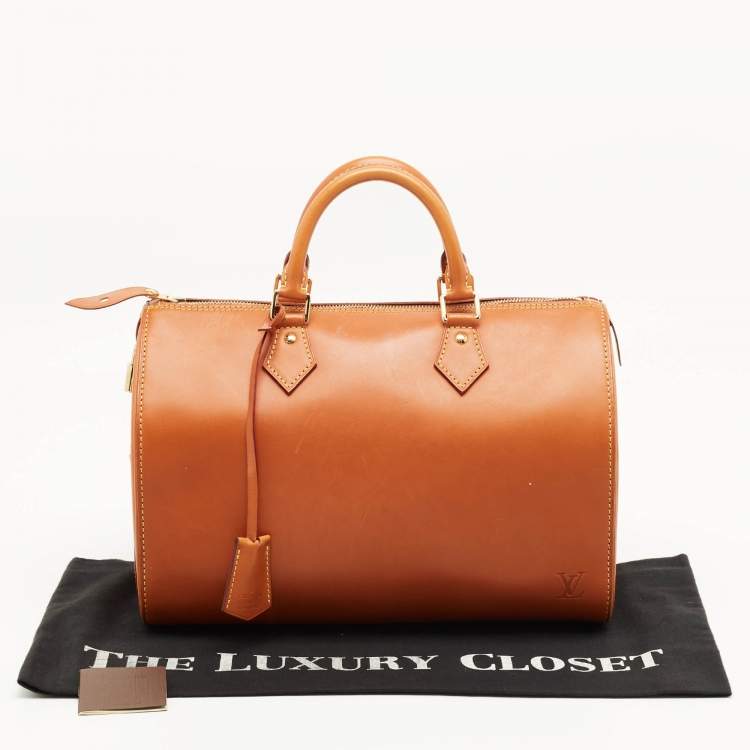 Pre Owned Louis Vuitton Caramel Nomade Leather Speedy 30 Bag