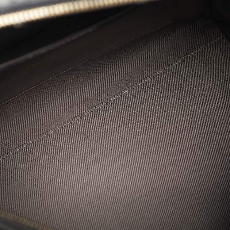 Pre Owned Louis Vuitton Black Monogram Paris Embossed Leather Limited Edition Speedy Cube 30 Bag