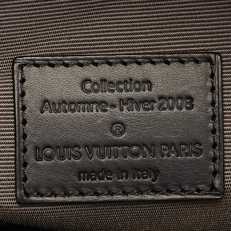 Pre Owned Louis Vuitton Black Monogram Paris Embossed Leather Limited Edition Speedy Cube 30 Bag