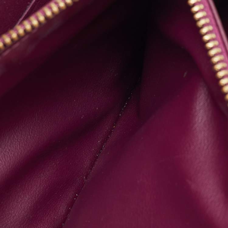 Pre Owned Louis Vuitton Violette Monogram Vernis Sarah Long Wallet