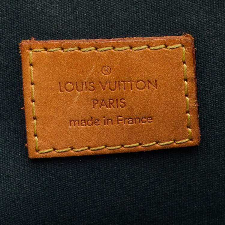 Pre Owned Louis Vuitton Blue Nuit Monogram Vernis Alma PM Bag