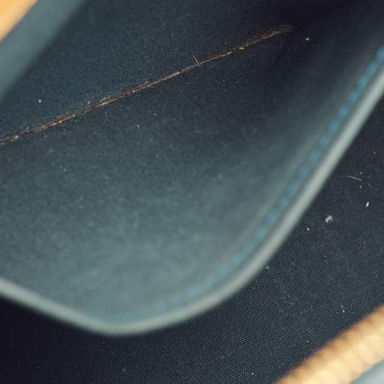 Pre Owned Louis Vuitton Blue Nuit Monogram Vernis Alma PM Bag