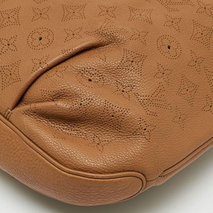 Pre Owned Louis Vuitton Caramel Monogram Mahina Leather Selene GM Bag