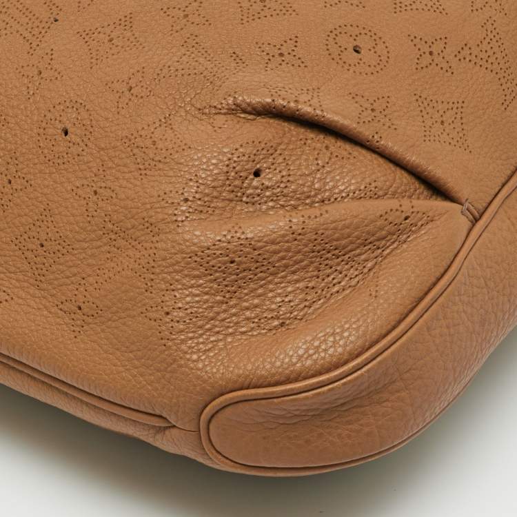 Pre Owned Louis Vuitton Caramel Monogram Mahina Leather Selene GM Bag