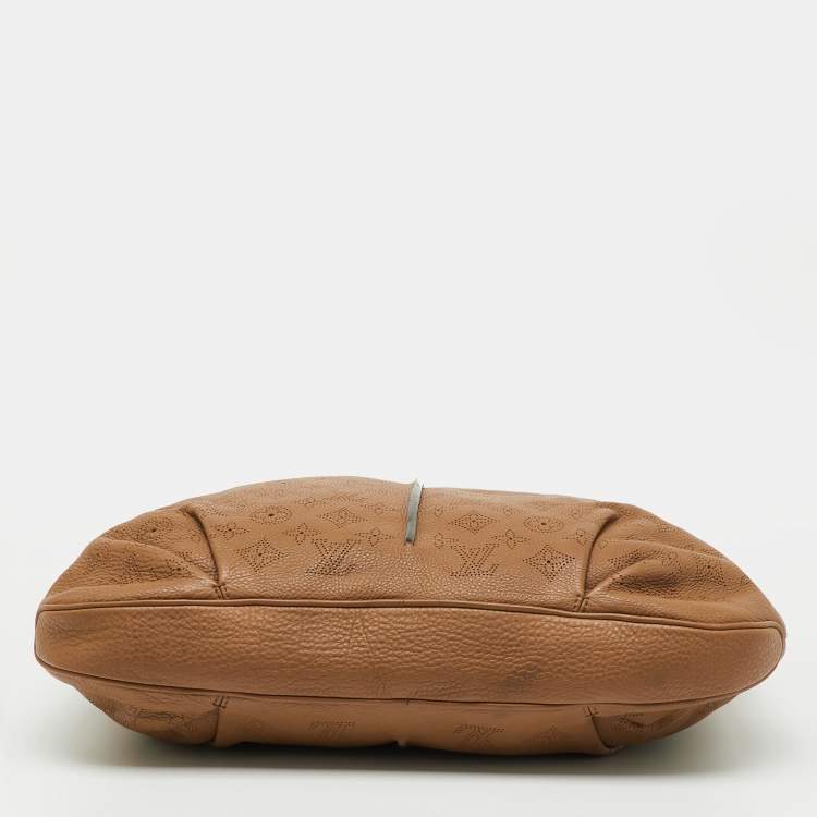 Pre Owned Louis Vuitton Caramel Monogram Mahina Leather Selene GM Bag