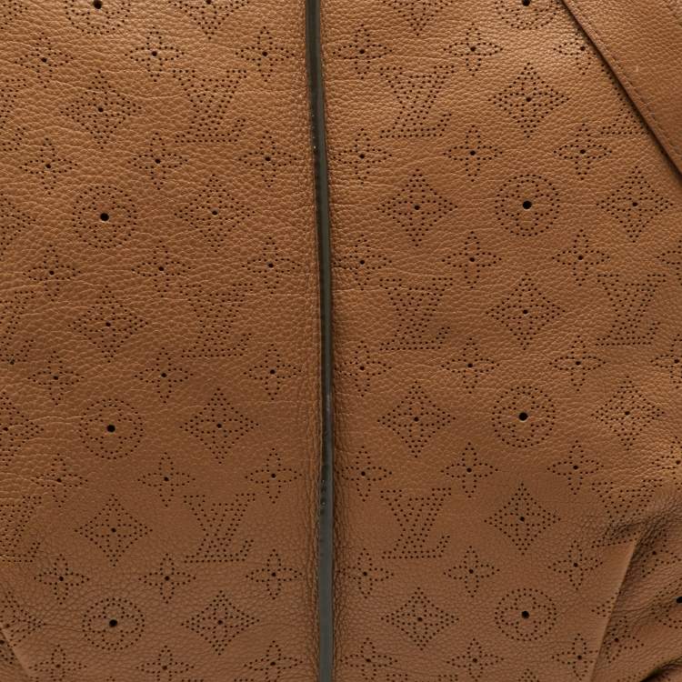 Pre Owned Louis Vuitton Caramel Monogram Mahina Leather Selene GM Bag