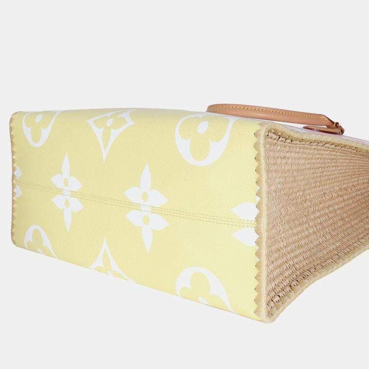 Pre Owned Louis Vuitton By The Pool Monogram Giant Onthego GM Pink Coated Canvas Tote Bag