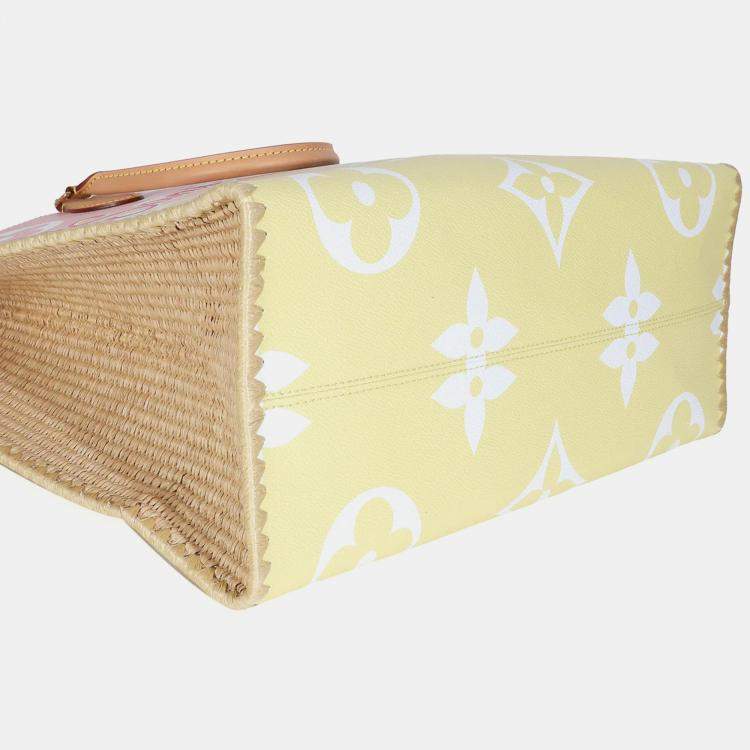 Pre Owned Louis Vuitton By The Pool Monogram Giant Onthego GM Pink Coated Canvas Tote Bag