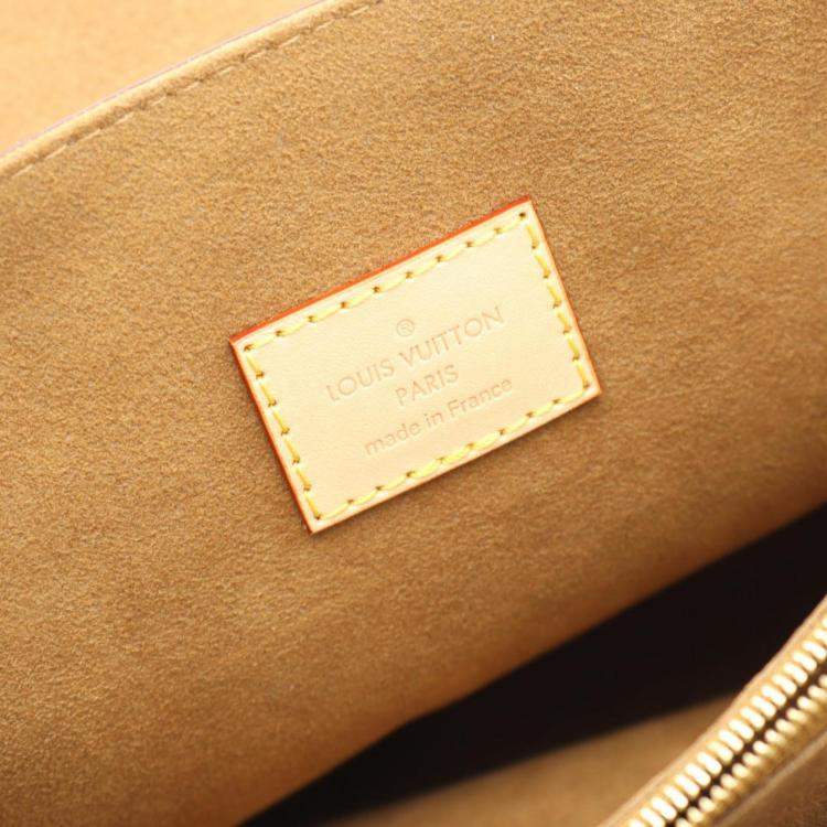 Pre Owned Louis Vuitton Dauphine Soft GM Brown Monogram Leather Shoulder Bag