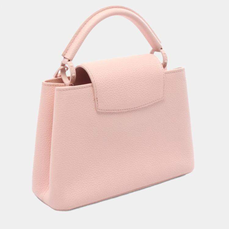 Pre Owned Louis Vuitton Capucines BB Pink Taurillon Leather Top Handle Bag