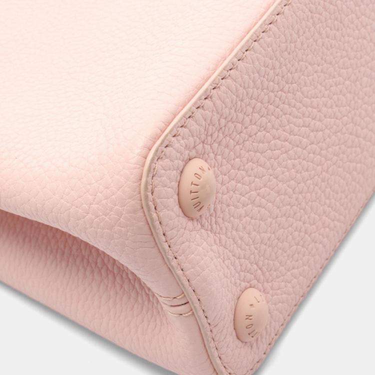 Pre Owned Louis Vuitton Capucines BB Pink Taurillon Leather Top Handle Bag