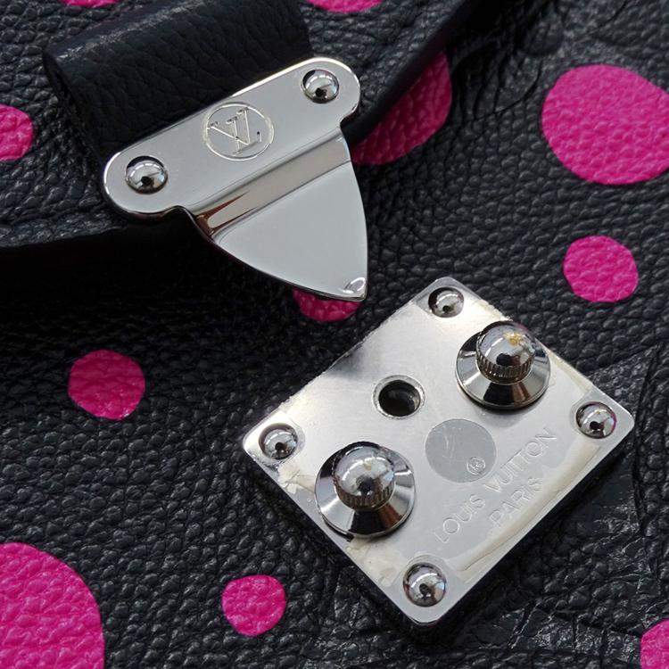 Pre Owned Louis Vuitton Metis MM Black, Pink, Orange Monogram Empreinte Leather Shoulder Bag