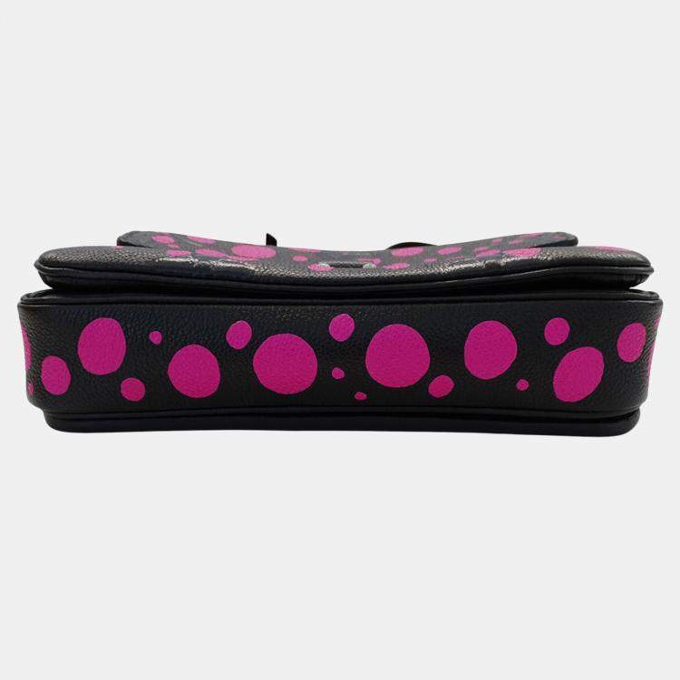 Pre Owned Louis Vuitton Metis MM Black, Pink, Orange Monogram Empreinte Leather Shoulder Bag