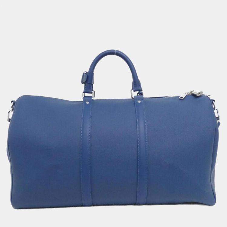 Pre Owned Louis Vuitton Keepall Bandouliere 50 Aerogram Leather Duffel Bag
