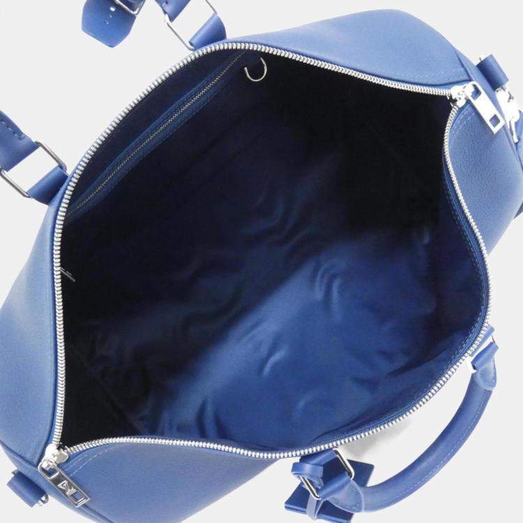 Pre Owned Louis Vuitton Keepall Bandouliere 50 Aerogram Leather Duffel Bag