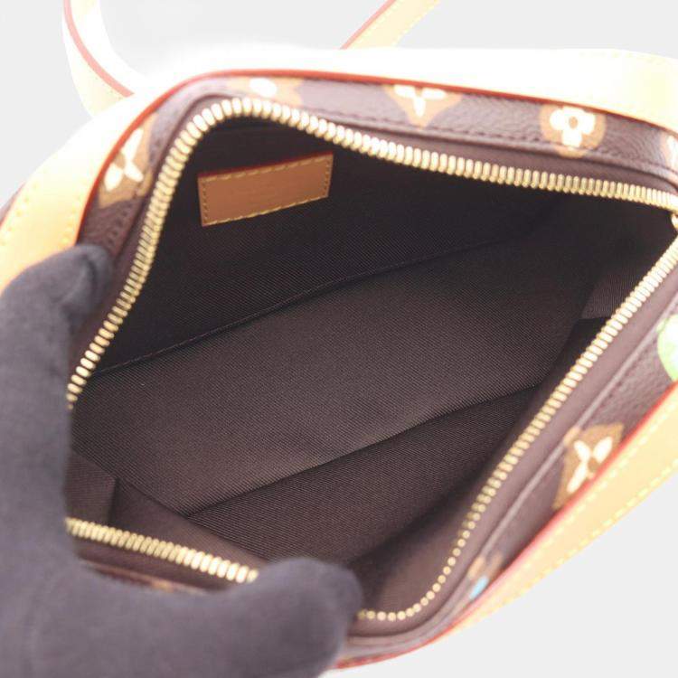 Pre Owned Louis Vuitton Monogram Envelope Brown Multicolor Coated Canvas Leather Messenger Bag