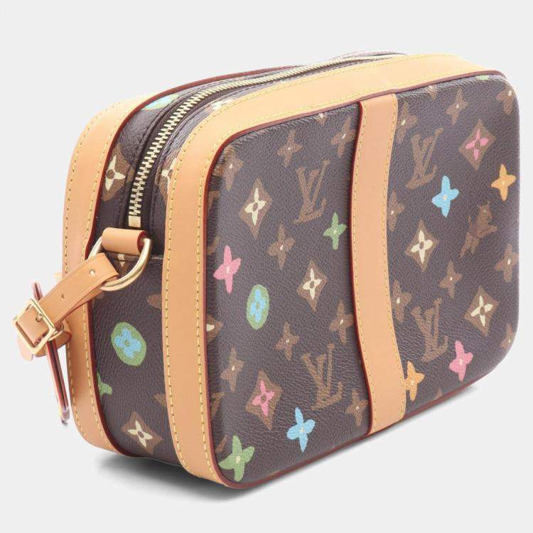 Pre Owned Louis Vuitton Monogram Envelope Brown Multicolor Coated Canvas Leather Messenger Bag