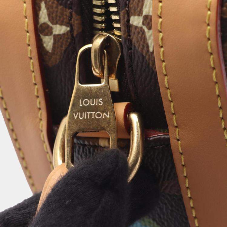 Pre Owned Louis Vuitton Monogram Envelope Brown Multicolor Coated Canvas Leather Messenger Bag