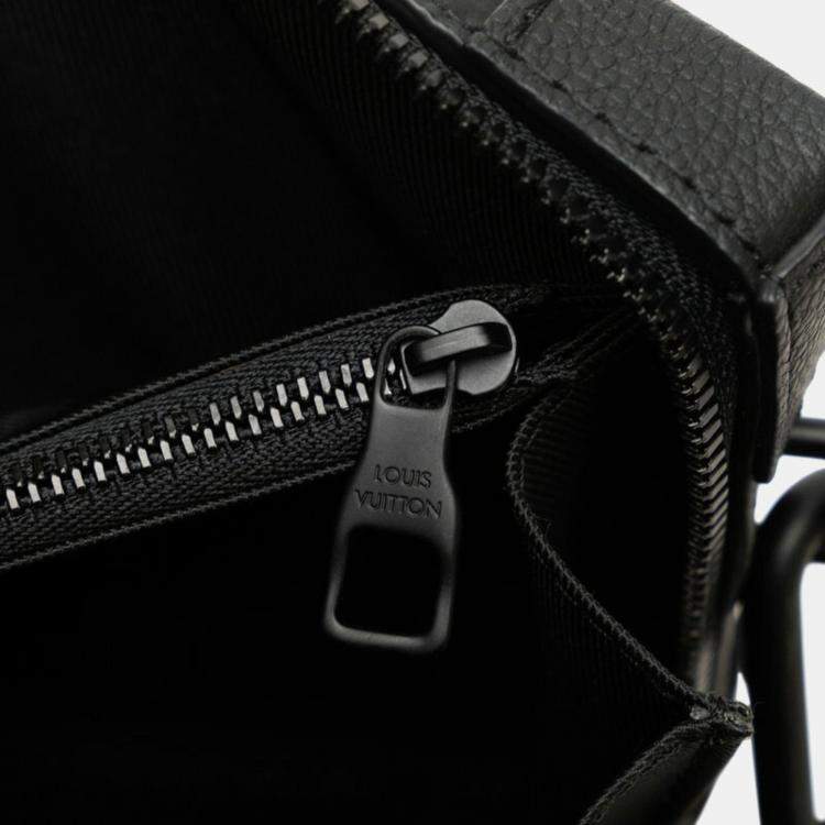 Pre Owned Louis Vuitton X Yayoi Kusama Monogram Dot Soft Trunk Black Red Leather Wallet on Chain Bag