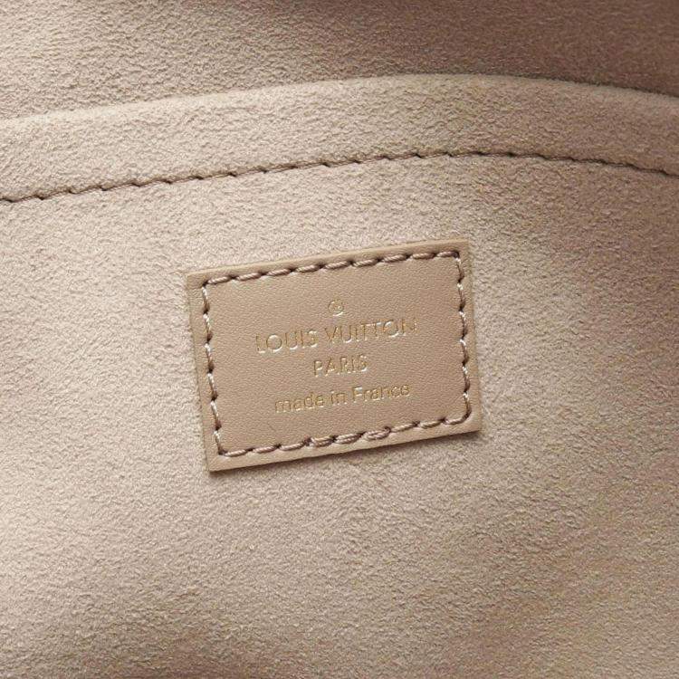 Pre Owned Louis Vuitton Babylon PM Beige Monogram Empreinte Leather Tote Bag