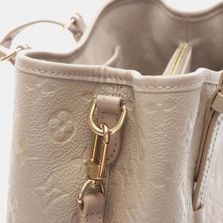 Pre Owned Louis Vuitton Babylon PM Beige Monogram Empreinte Leather Tote Bag