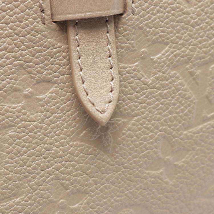 Pre Owned Louis Vuitton Babylon PM Beige Monogram Empreinte Leather Tote Bag