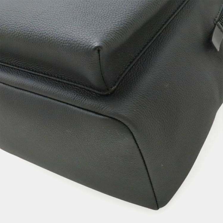 Pre Owned Louis Vuitton Aerogram Takeoff Black Calfskin Leather Backpack