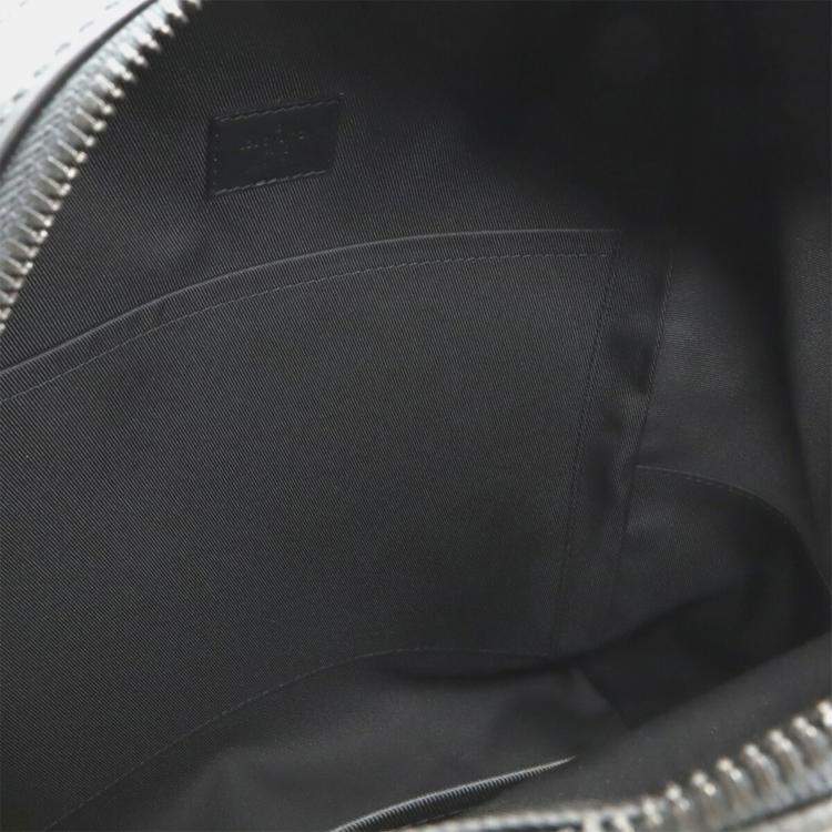 Pre Owned Louis Vuitton Aerogram Takeoff Black Calfskin Leather Backpack