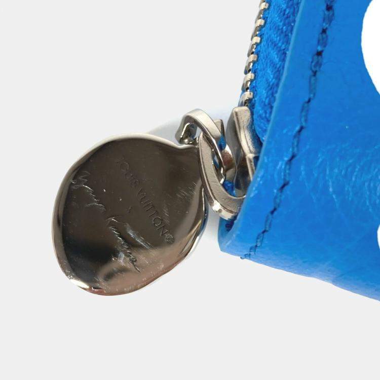 Pre Owned Louis Vuitton Zippy Infinity Dot Blue Monogram Empreinte Leather Long Wallet