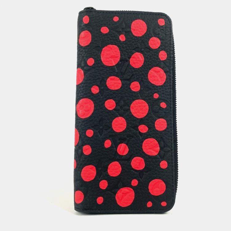 مملوكة مسبقًا Louis Vuitton Monogram Empreinte Zippy Vertical Black Red Leather Long Wallet